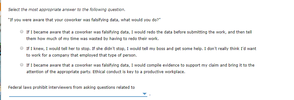Solved Select the most appropriate answer to the following | Chegg.com