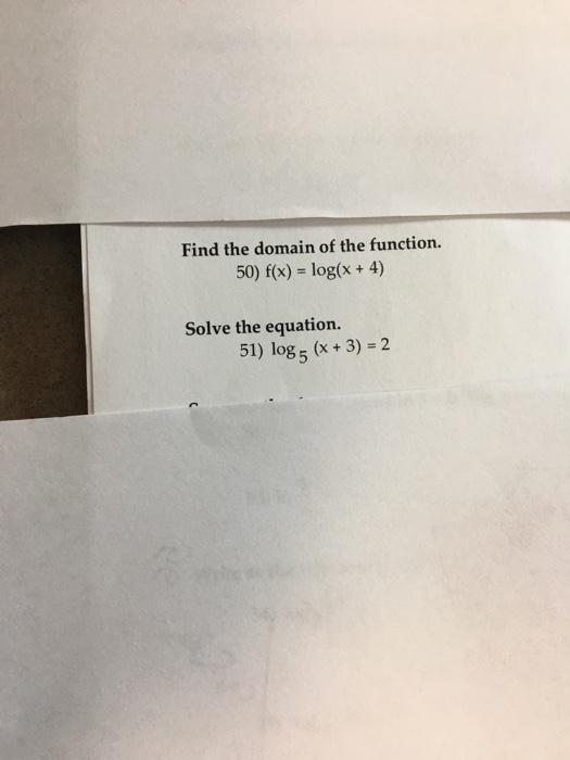 Solved find the domain of the function f x log x 4 chegg