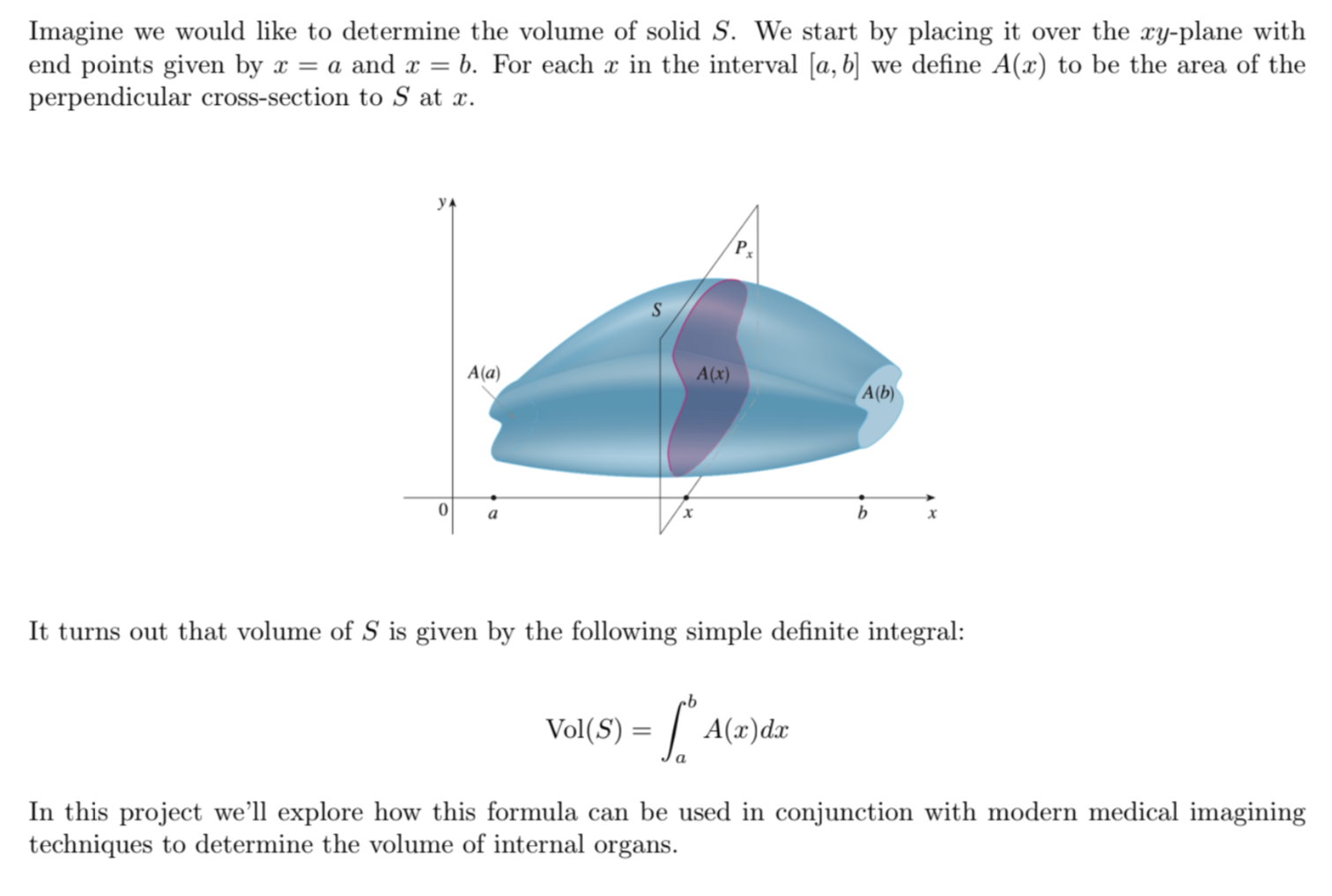 Imagine we would like to determine the volume of | Chegg.com