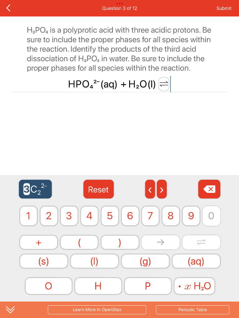 Solved H3PO4 is a polyprotic acid with three acidic protons. | Chegg.com