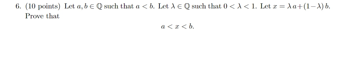 Solved 6. (10 Points) Let A,b∈Q Such That A | Chegg.com