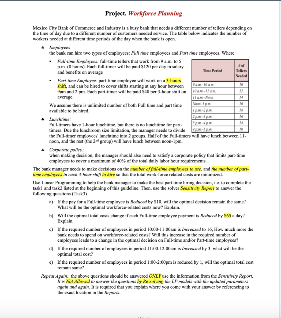 1. Give a summary of the project Problem describe | Chegg.com