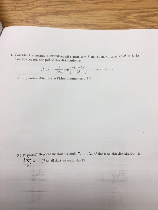 Solved 4. Consider the normal distribution with mean ?-3 and | Chegg.com