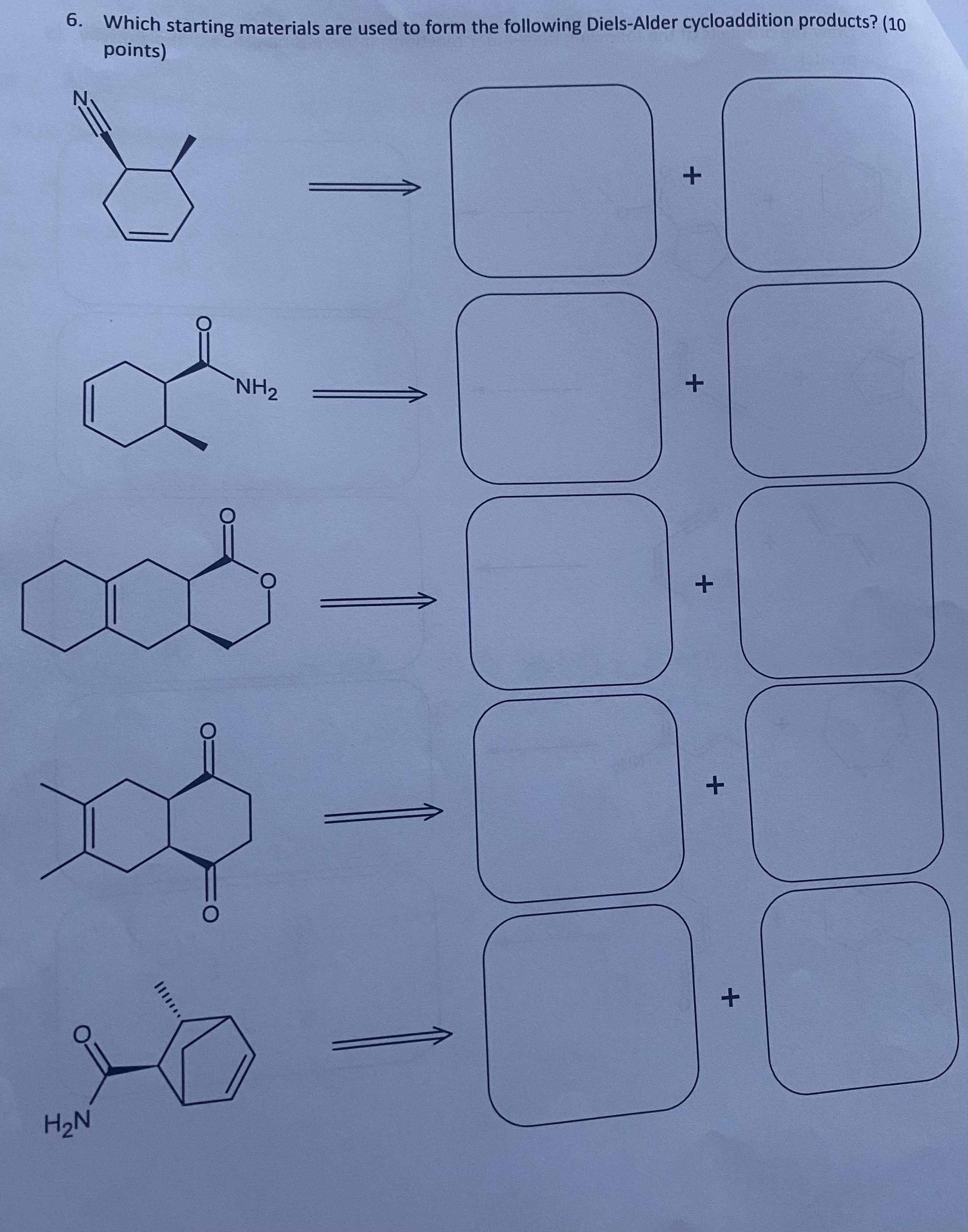 Solved Which starting materials are used to form the | Chegg.com