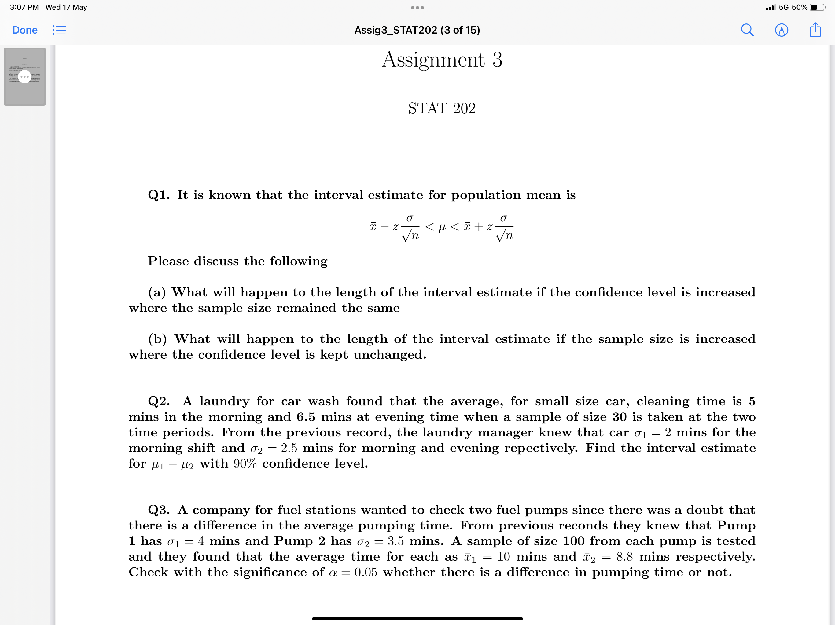 Solved Q1. It is known that the interval estimate for | Chegg.com