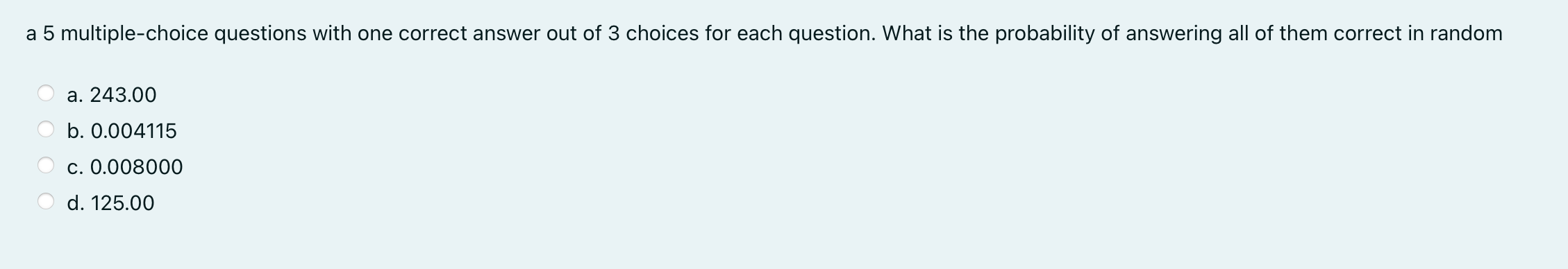 Solved a 5 multiple-choice questions with one correct answer | Chegg.com