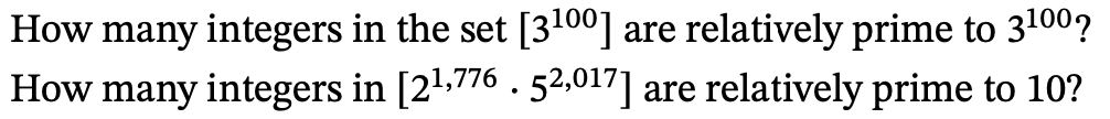 Solved How many integers in the set [3100] are relatively | Chegg.com