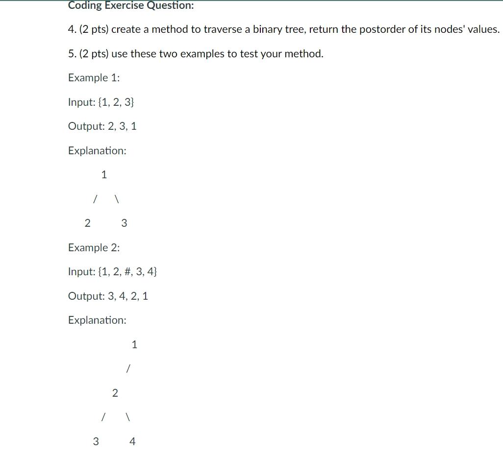 Solved Coding Exercise Question: 4. (2 pts) create a method | Chegg.com