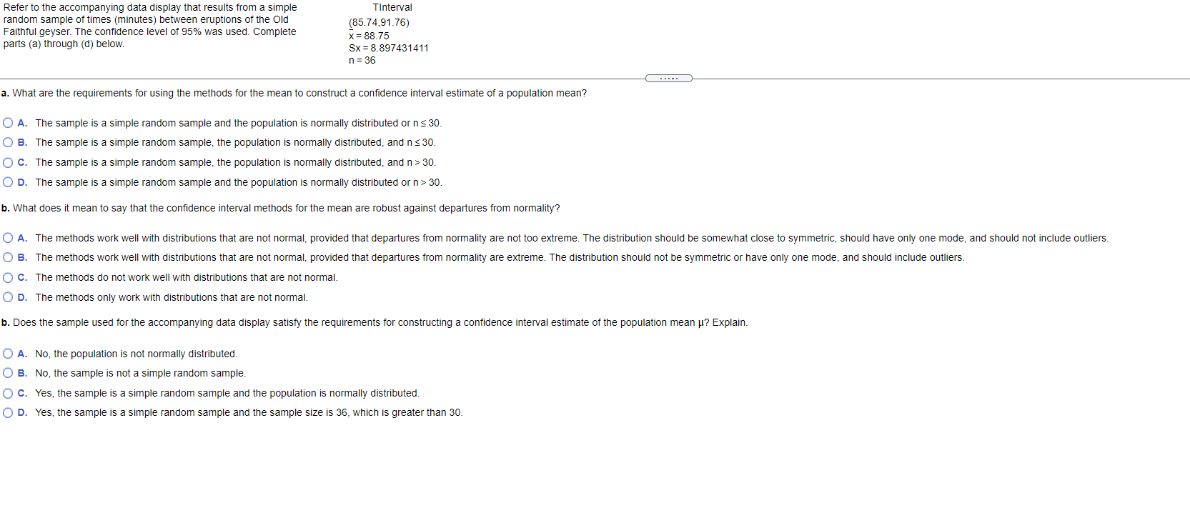 Solved Refer to the accompanying data display that results