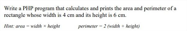 Solved Write a PHP program that calculates and prints the | Chegg.com