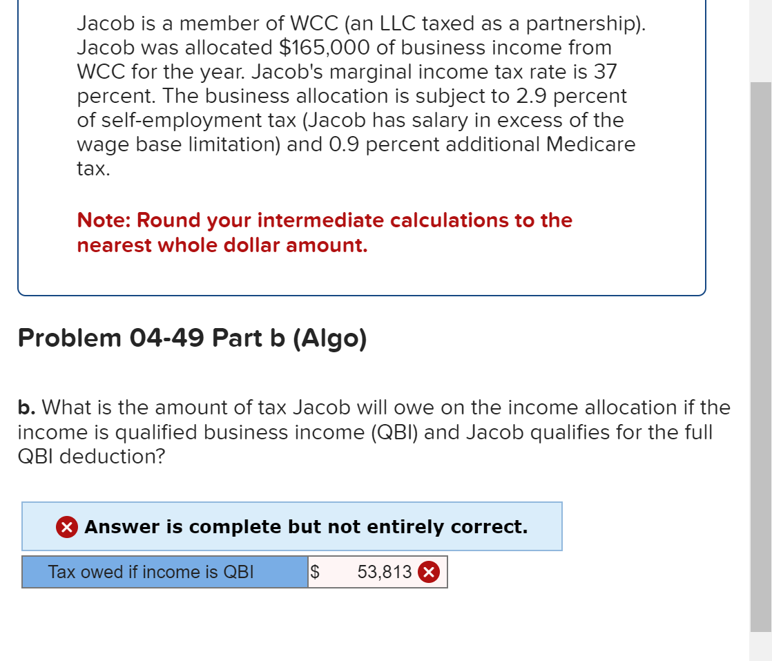 Solved Jacob is a member of WCC (an LLC taxed as a | Chegg.com