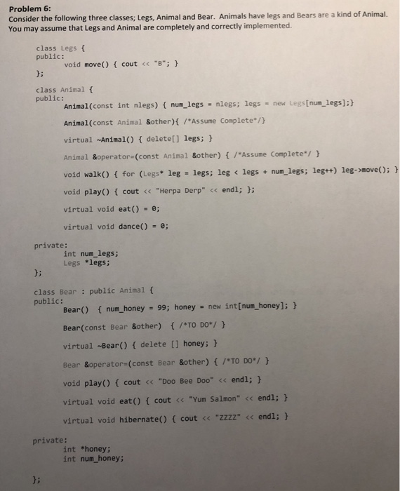 Solved Problem 8: In addition to the classes from problem 6, | Chegg.com