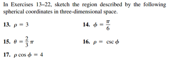 Solved In Exercises 13–22, sketch the region described by | Chegg.com