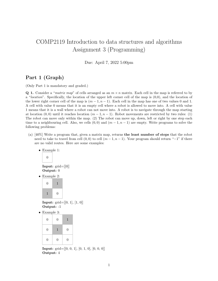 Comp2119 Introduction To Data Structures And 