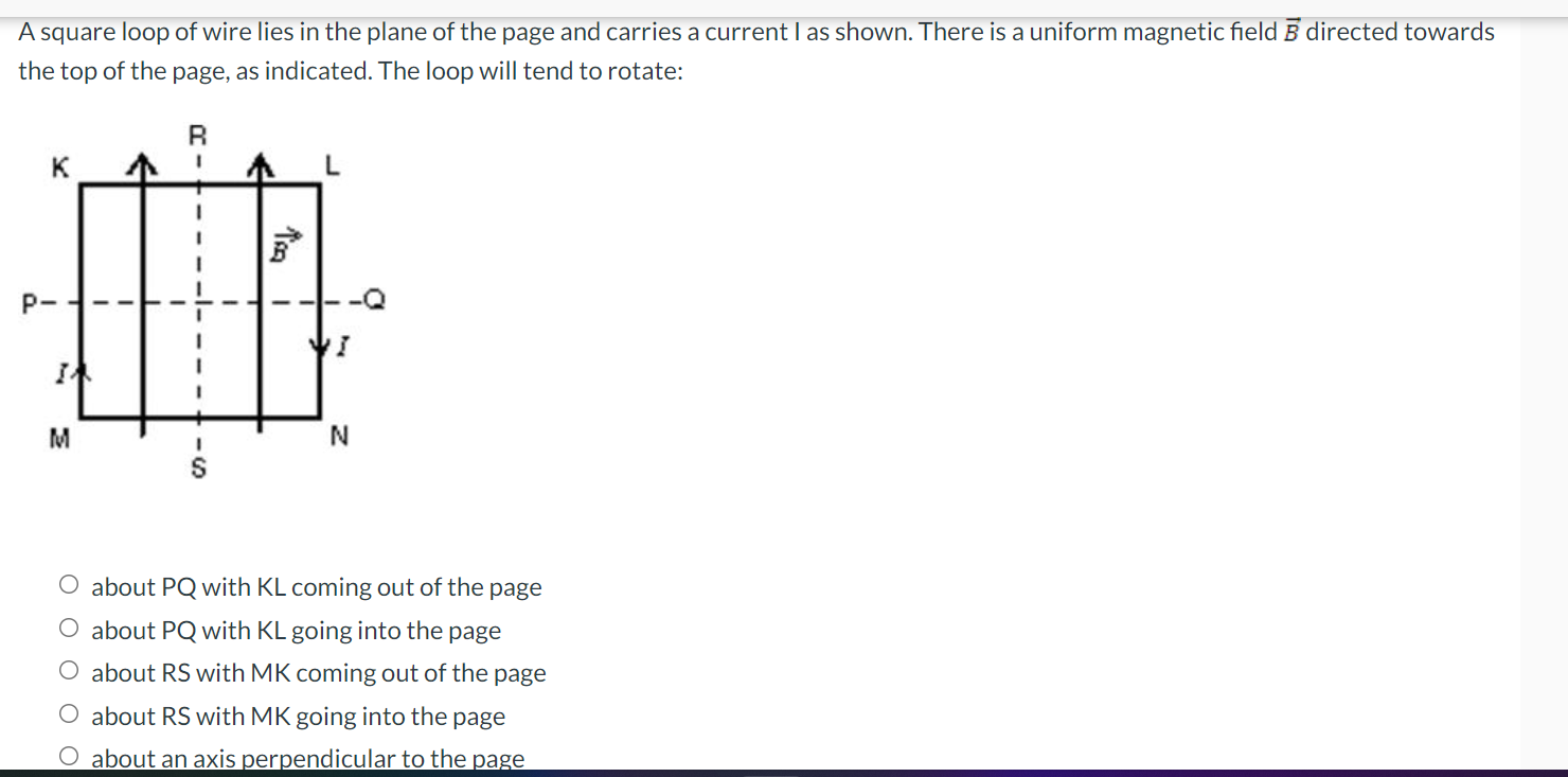 Solved A square loop of wire lies in the plane of the page | Chegg.com