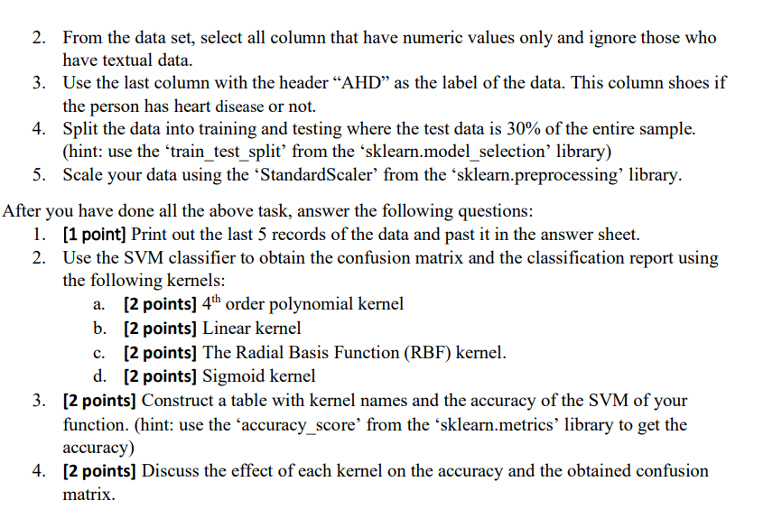Solved In this exercise, you need to develop a python code | Chegg.com