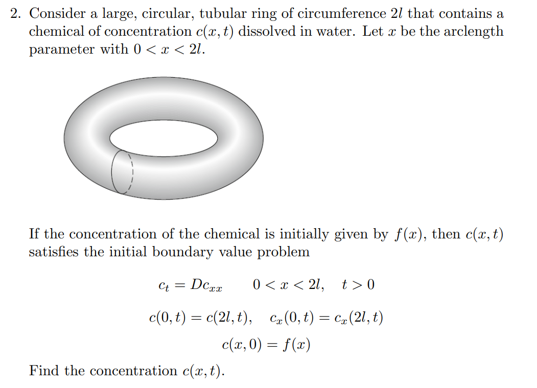 Solved Consider A Large Circular Tubular Ring Of Chegg Com