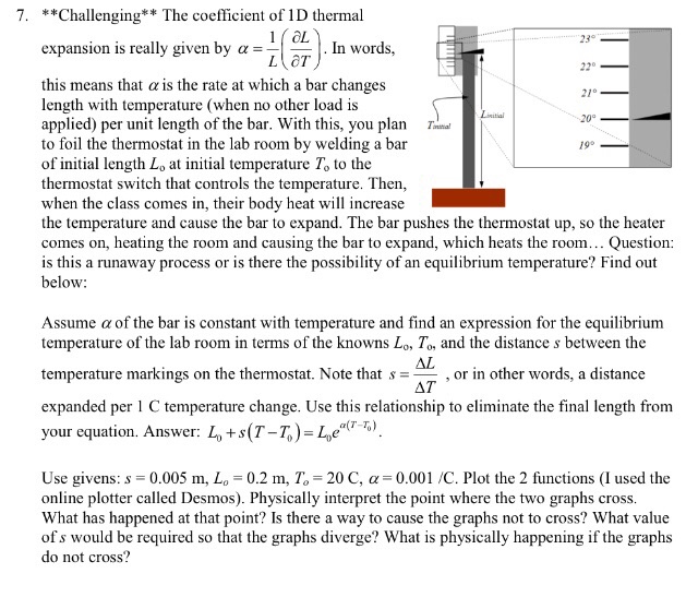 Solved 7. **Challenging*The coefficient of 1D thermal 23° | Chegg.com