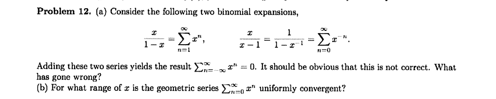 Solved Problem 12. (a) Consider the following two binomial | Chegg.com