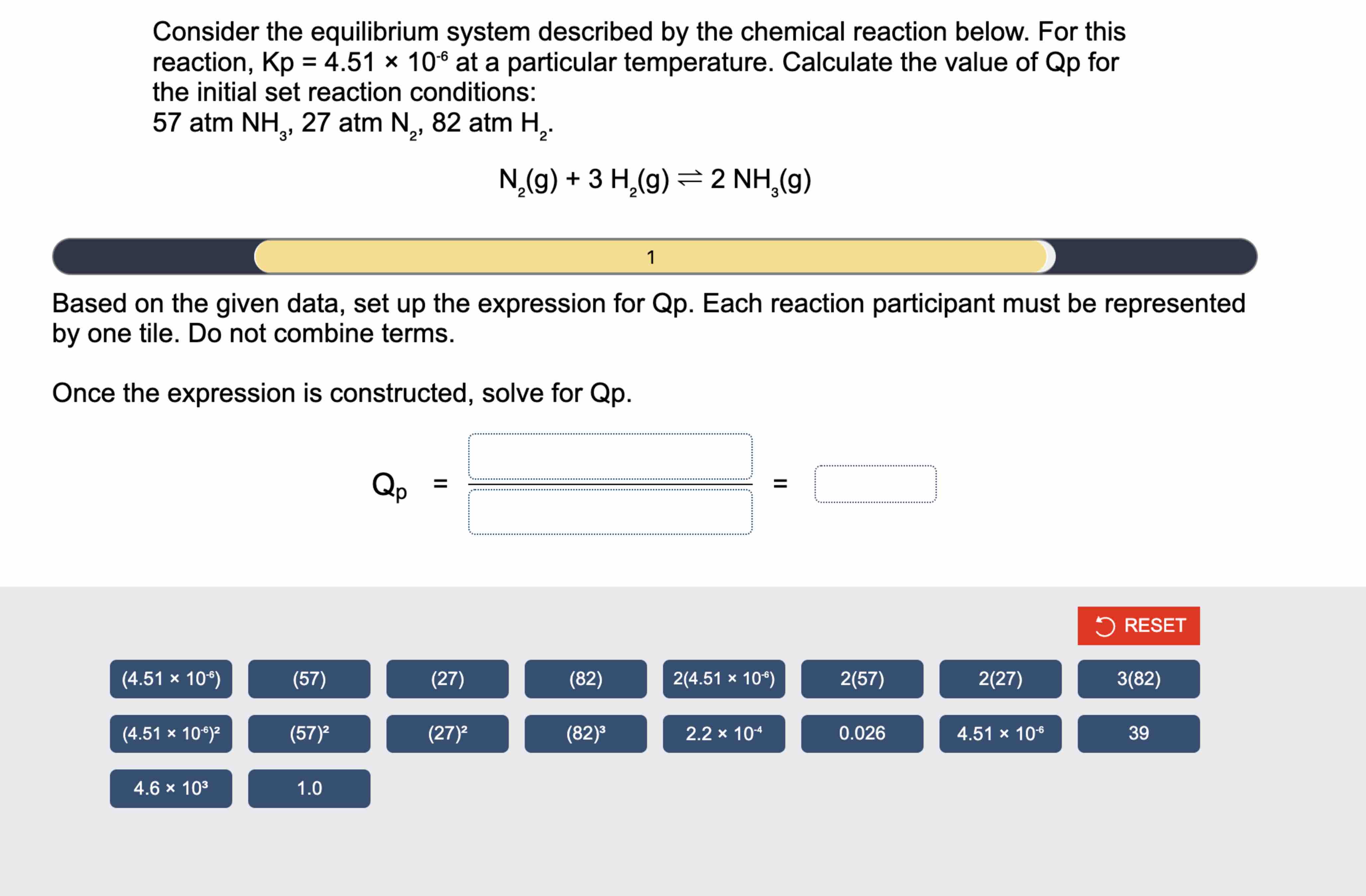Solved Consider the equilibrium system described by the | Chegg.com