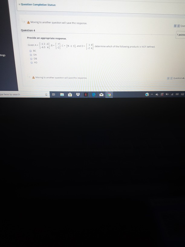 Solved Question Completion Status Move to another question | Chegg.com