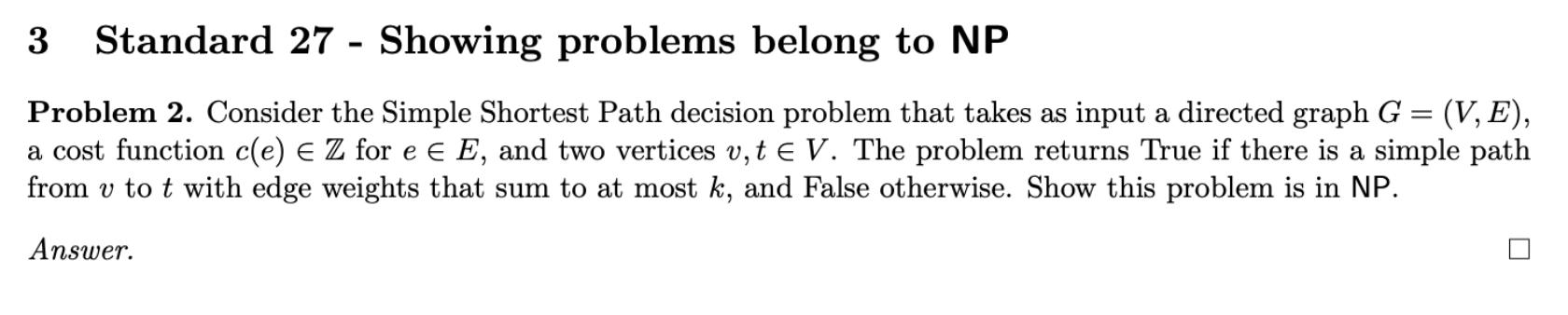 2 Standard 26 - Showing problems belong to P Problem | Chegg.com