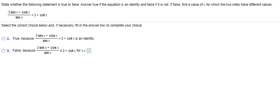 Solved State whether the following statement is true or | Chegg.com