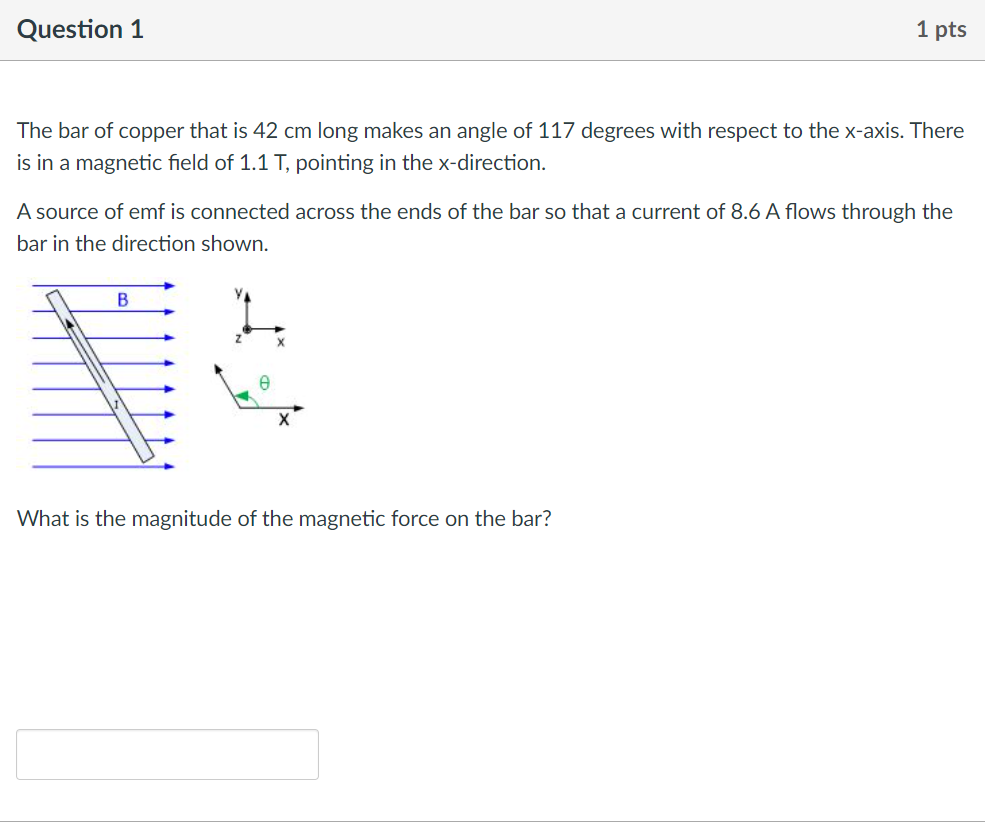 Solved Question 4 1 Pts A Circular Loop Of Wire With A | Chegg.com