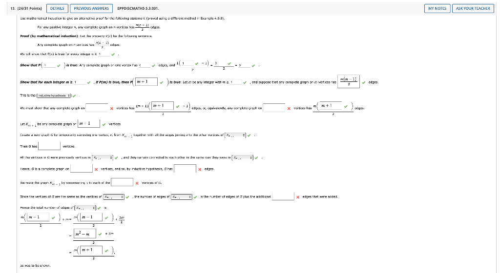 Tivs is the Let Km+1 be ary compete graph or Then G | Chegg.com