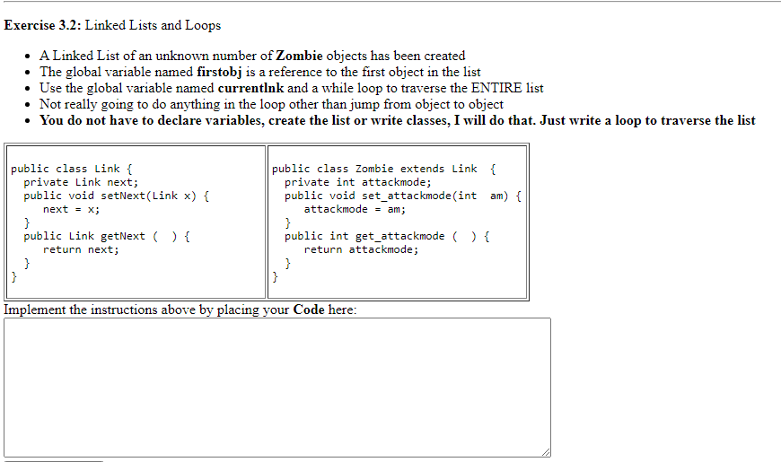Solved Exercise 3.2: Linked Lists and Loops • A Linked List | Chegg.com