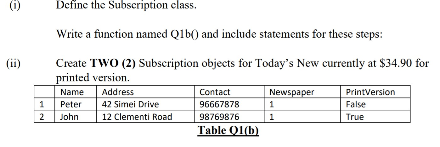 Solved Question 1 Learning objectives: Use objects to store | Chegg.com