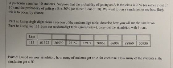 Solved A particular class has 10 students. Suppose that the | Chegg.com