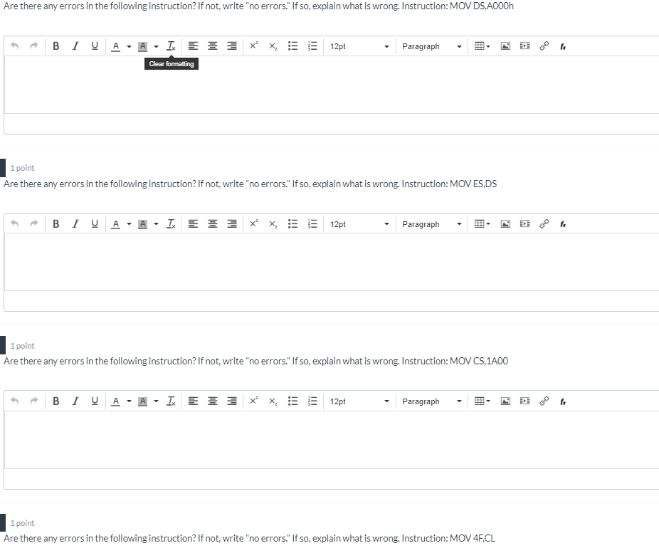 Solved Are there any errors in the following instruction? If | Chegg.com