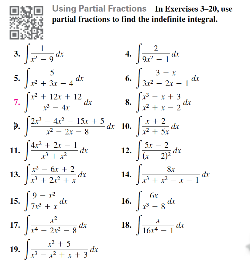 Solved Using Partial Fractions In Exercises 3–20, use | Chegg.com