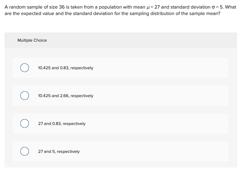 Solved A random sample of size 36 is taken from a population | Chegg.com