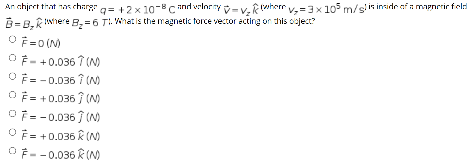 An Object That Has Charge Q 2 X 10 8 C And Velocity Chegg Com