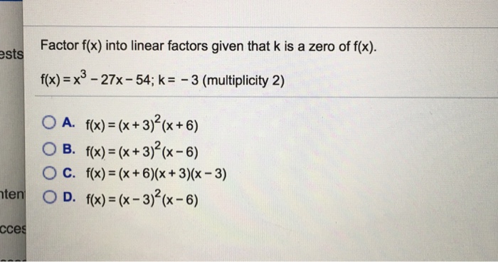 solved-factor-f-x-into-linear-factors-given-that-k-is-a-chegg