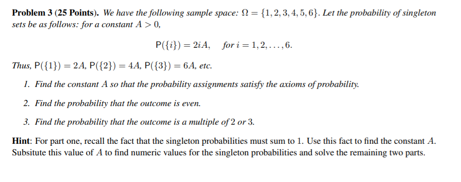 Solved Problem 3 (25 Points). We have the following sample | Chegg.com