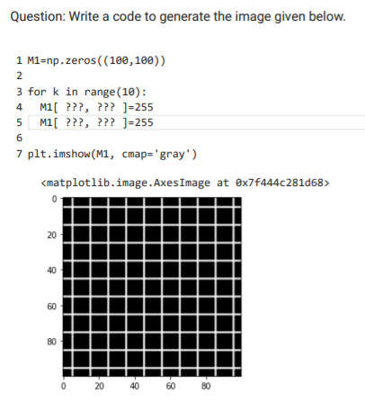 Solved Question: Write A Code To Generate The Image Given 