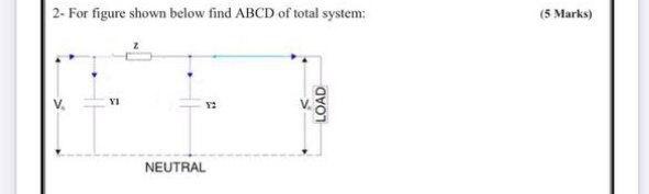 Solved 2- For figure shown below find ABCD of total system | Chegg.com