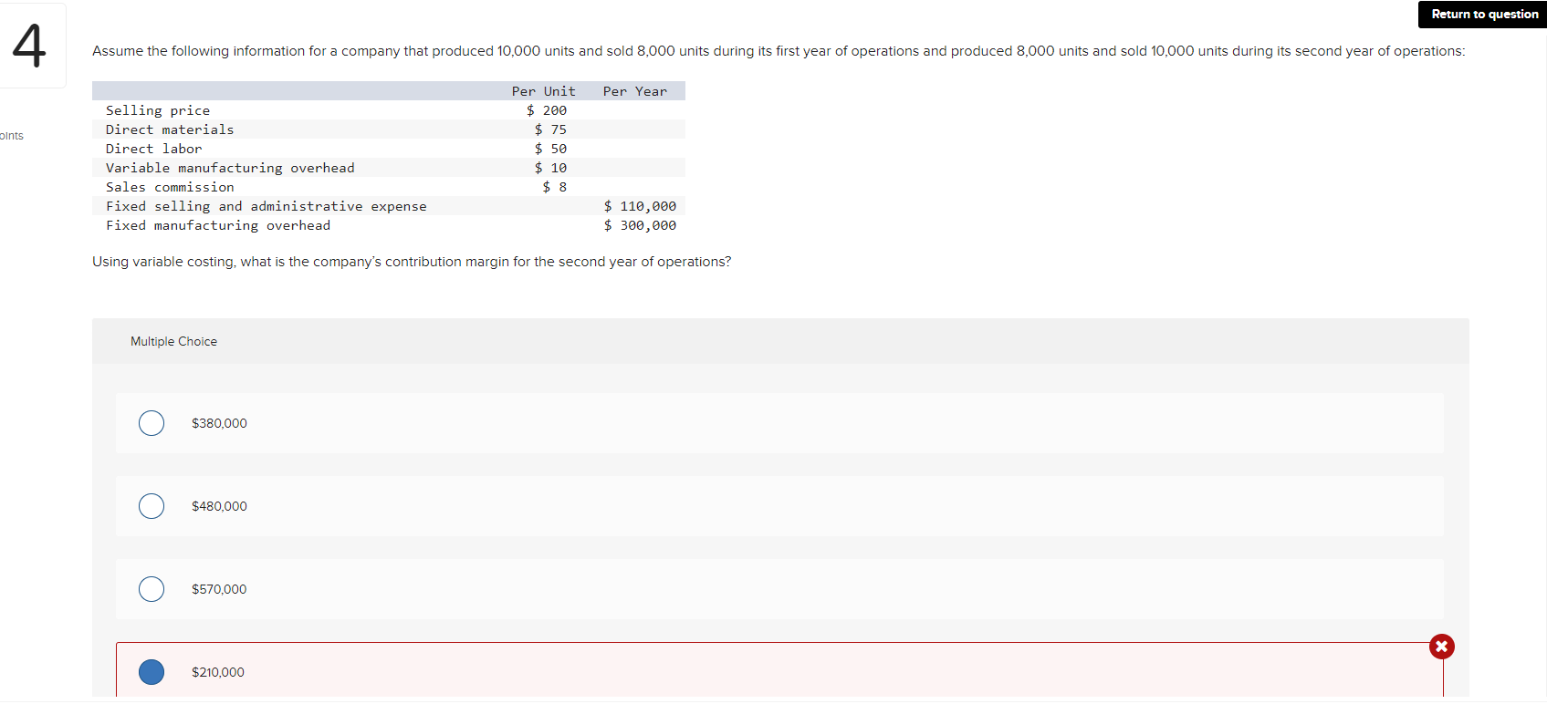 Solved 1 Assume the following information for a company that | Chegg.com