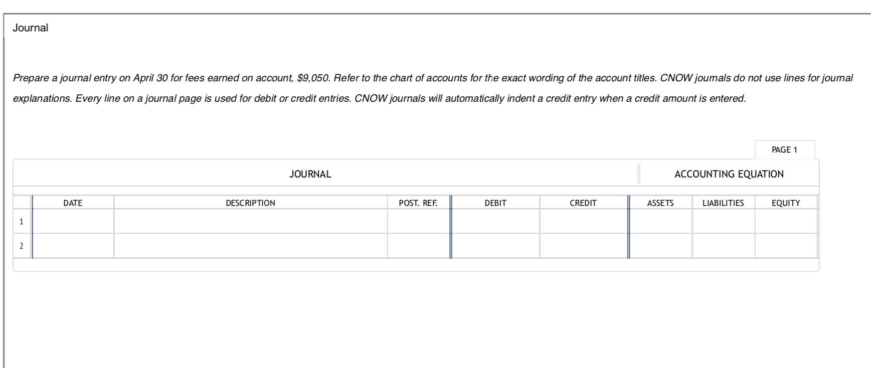 solved-prepare-a-journal-entry-on-april-30-for-fees-earned-chegg