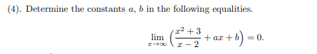 Solved (4). Determine The Constants A, B In The Following | Chegg.com