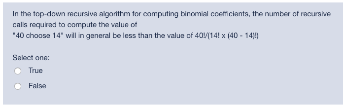 Solved In the top-down recursive algorithm for computing | Chegg.com