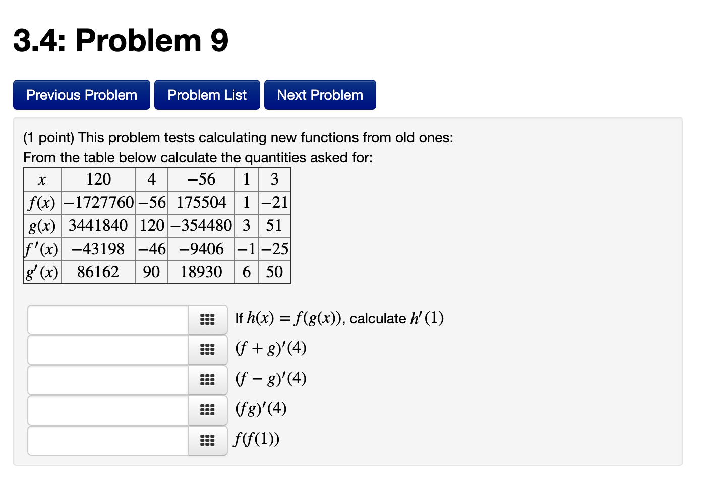 Solved 3.4: Problem 9 Previous Problem Problem List Next | Chegg.com