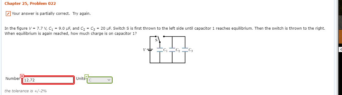 Solved Chapter 25, Problem 022 Your answer is partially | Chegg.com