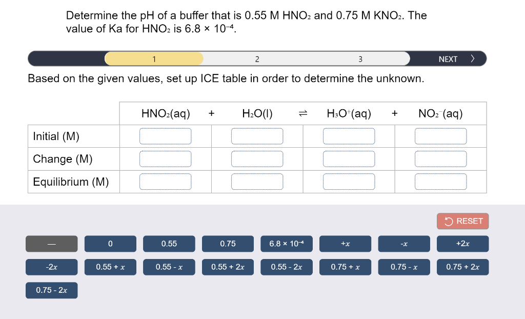 Solved Determine the pH of a buffer that is 0.55 M HNO2 and | Chegg.com