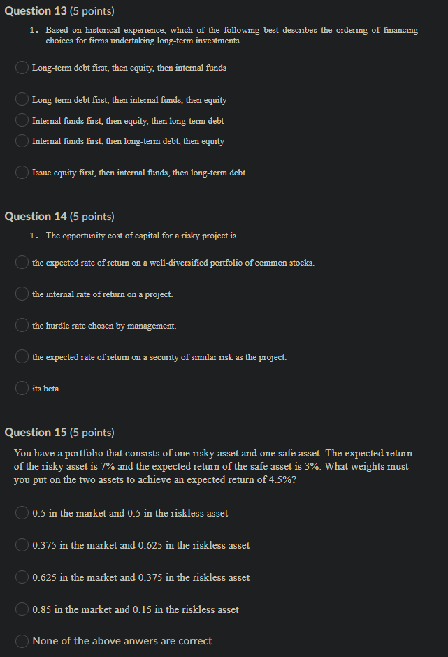 Solved Question 13 (5 Points) 1. Based On Historical | Chegg.com