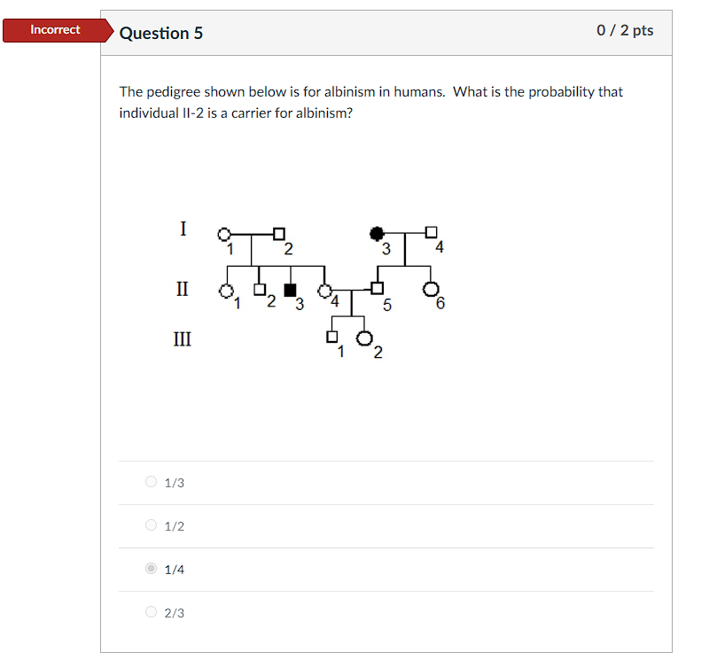 Solved The pedigree shown below is for albinism in humans.