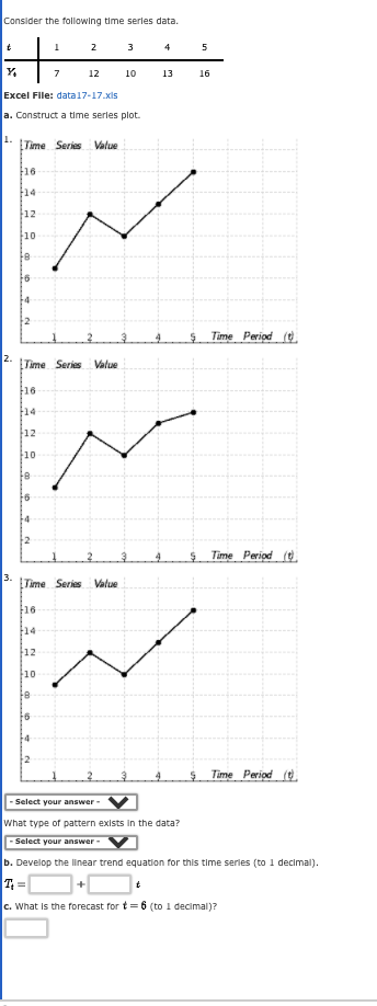 Solved Consider the following time series data. 1 2 3 4 5 7 | Chegg.com
